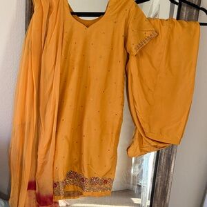 Elegant Orange Salwar Suit